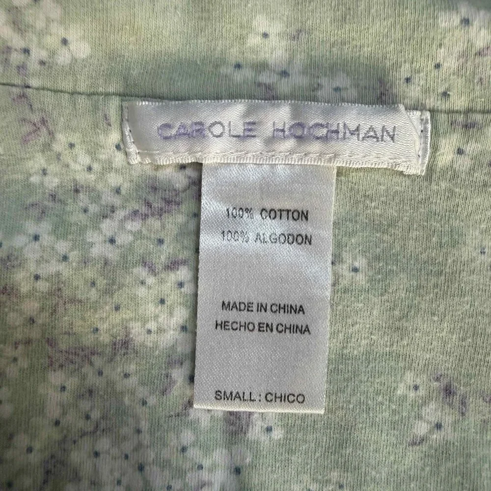 Carole Hockman Pajama Set with Cherry Blossoms Sz Small